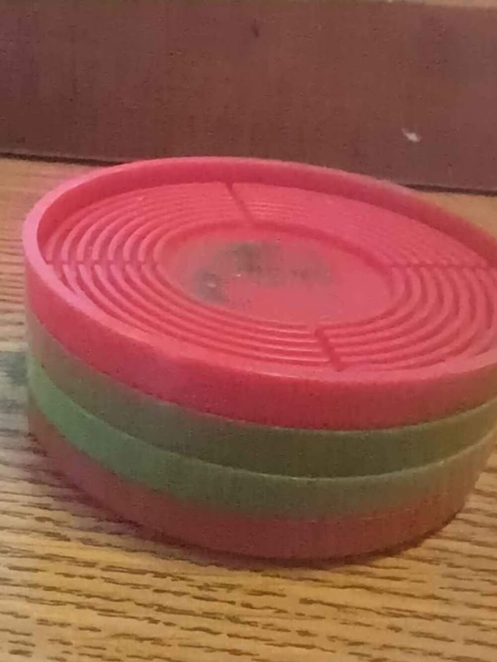 Set of 4 Retro Plastic Holiday Coasters